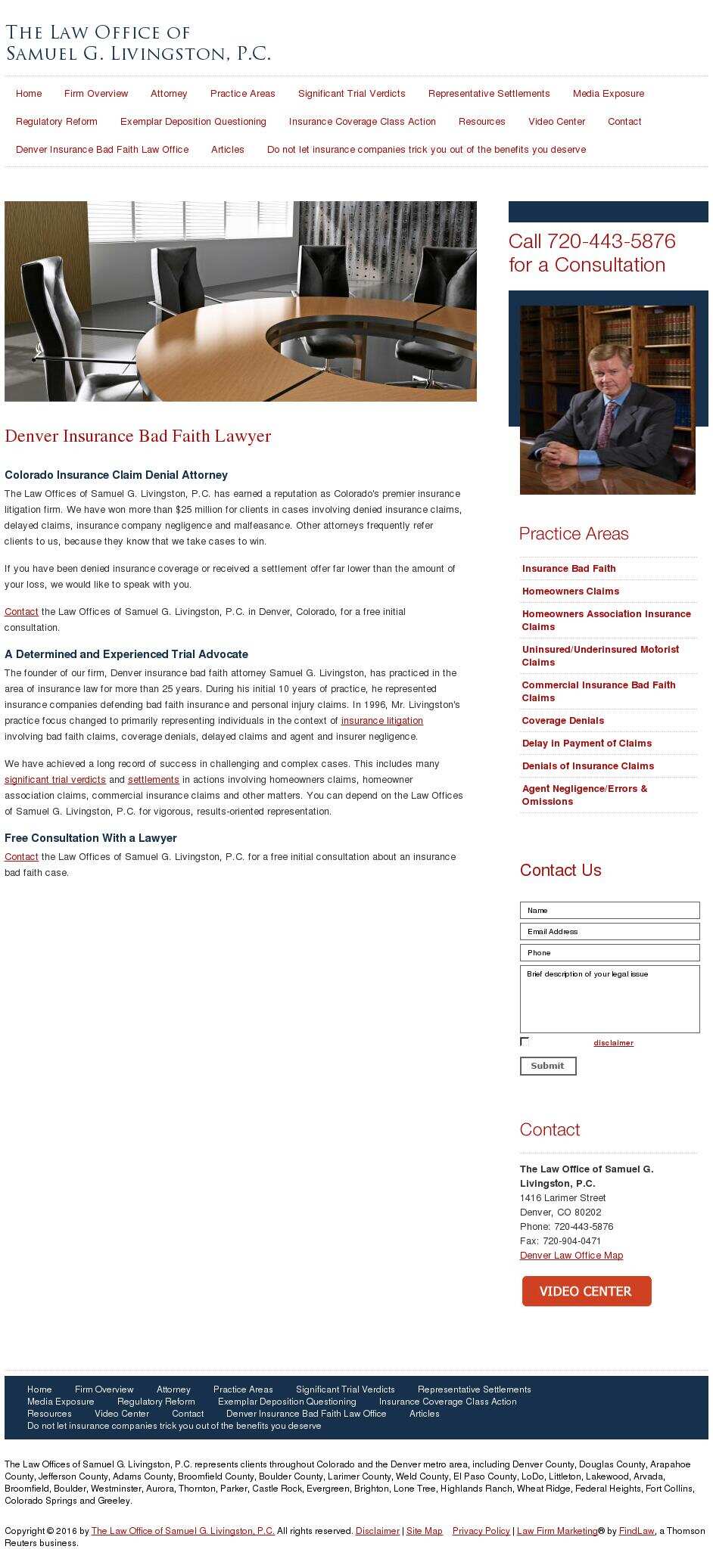 The Law Office of Samuel G. Livingston, P.C. - Denver CO Lawyers