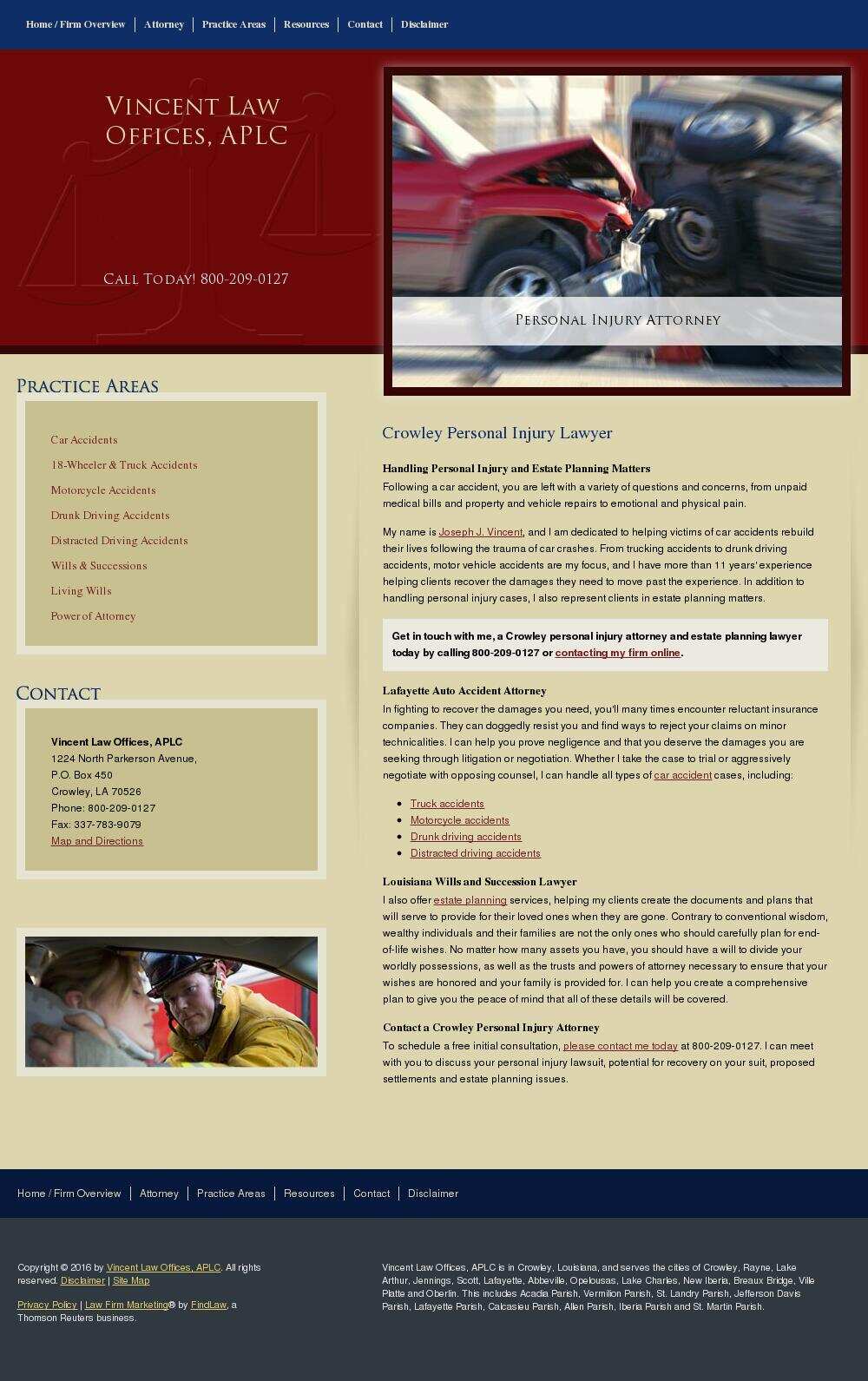 Vincent Law Offices, APLC - Crowley LA Lawyers