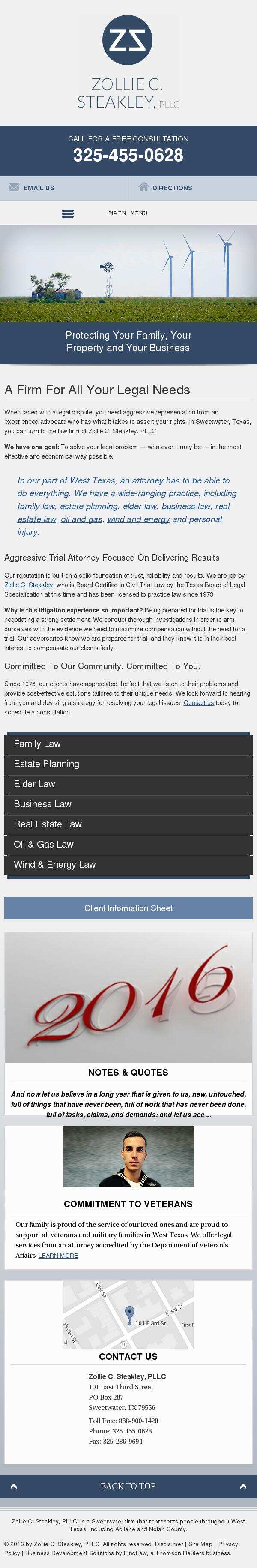 Zollie C. Steakley, PLLC - Sweetwater TX Lawyers