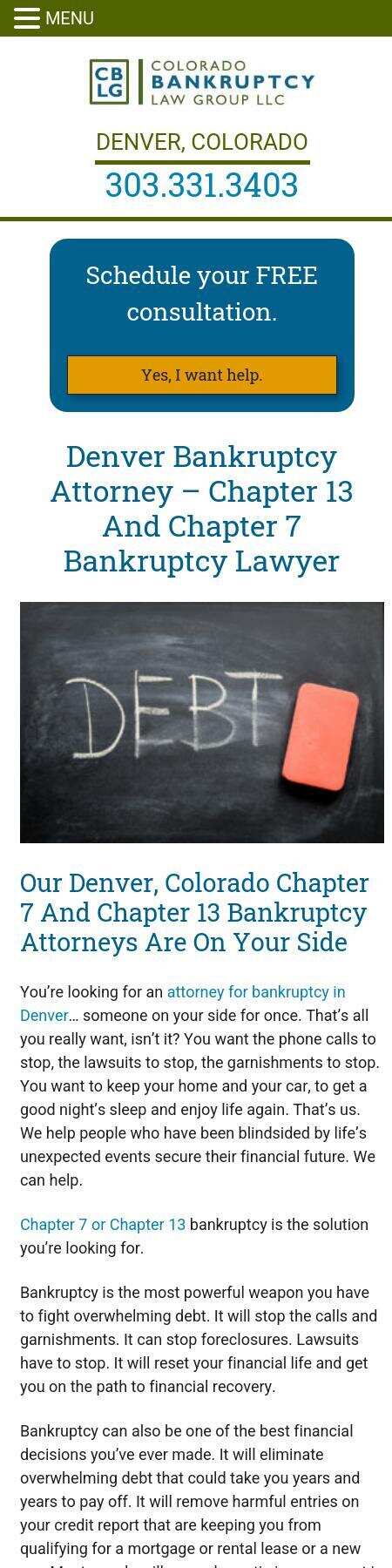 Colorado Bankruptcy Law Group, LLC - Denver CO Lawyers