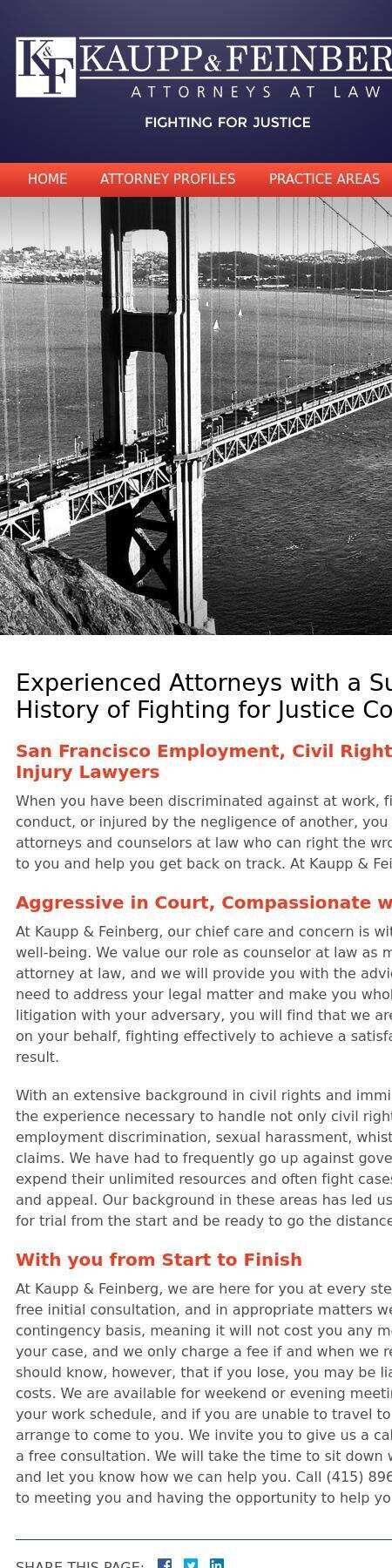 Kaupp & Feinberg, LLP - San Francisco CA Lawyers