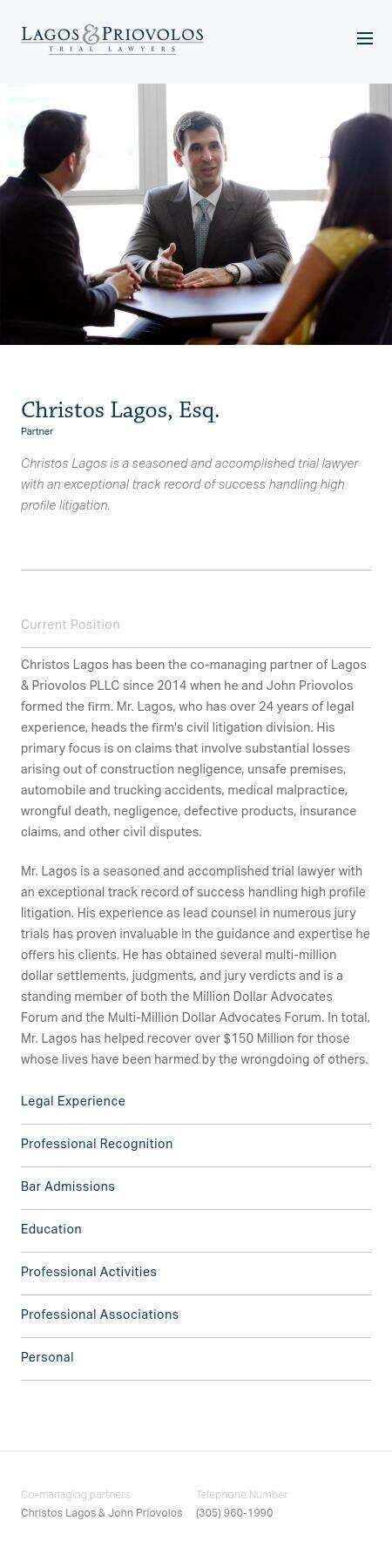 Lagos & Priovolos PLLC - Miami FL Lawyers