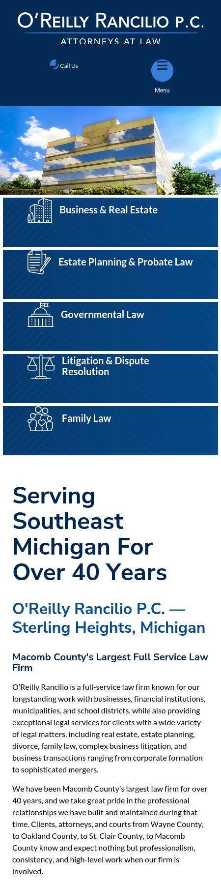 O'Reilly Rancilio P.C. - Sterling Heights MI Lawyers