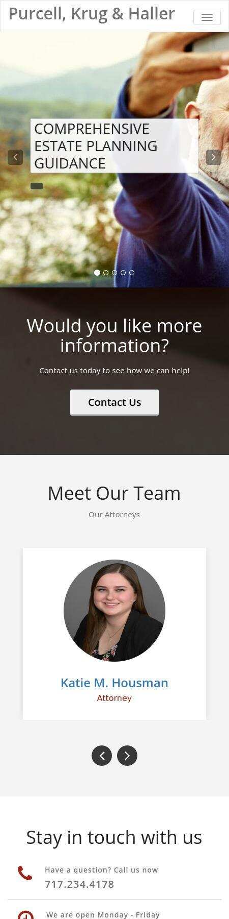 Purcell, Krug & Haller - Harrisburg PA Lawyers