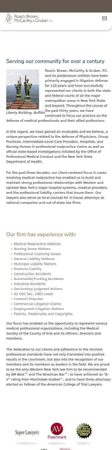 Roach, Brown, McCarthy & Gruber, P.C. - Buffalo NY Lawyers