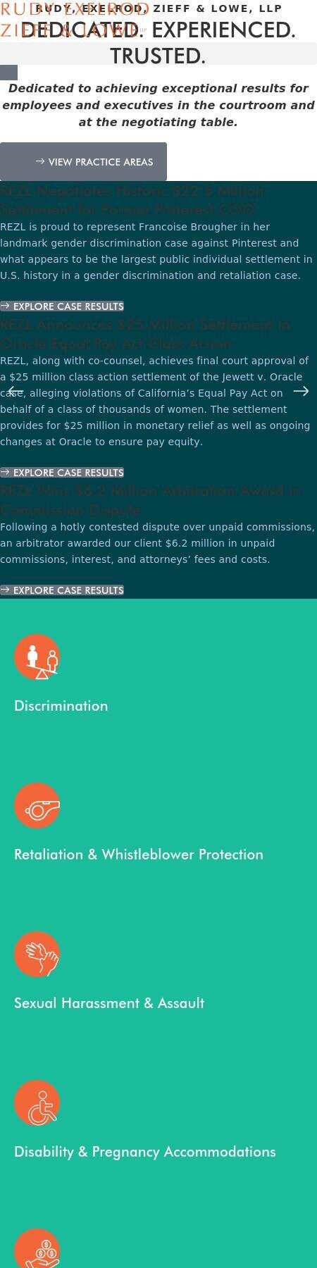 Rudy, Exelrod, Zieff & Lowe, LLP - San Francisco CA Lawyers