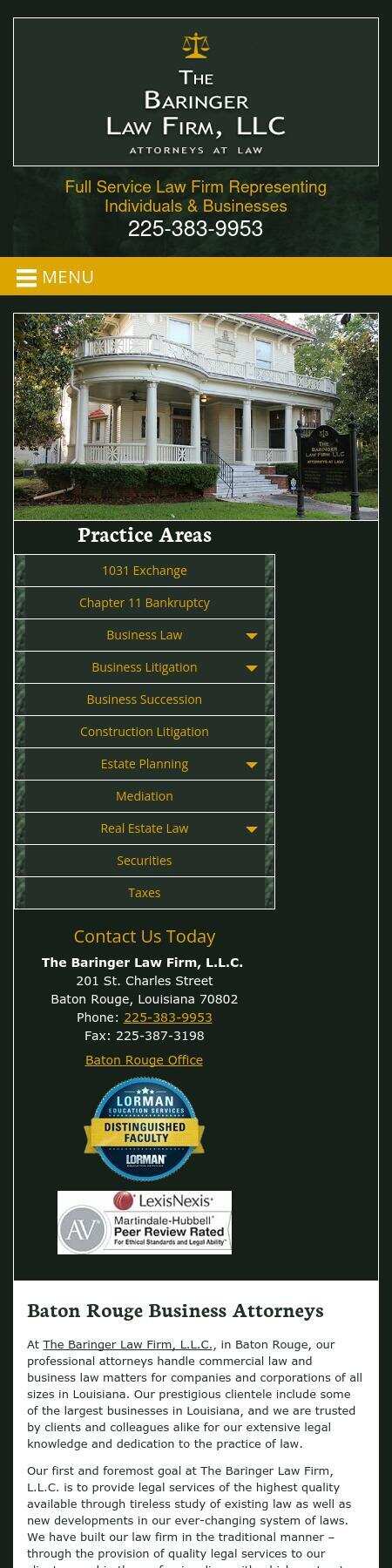 The Baringer Law Firm, L.L.C. - Baton Rouge LA Lawyers