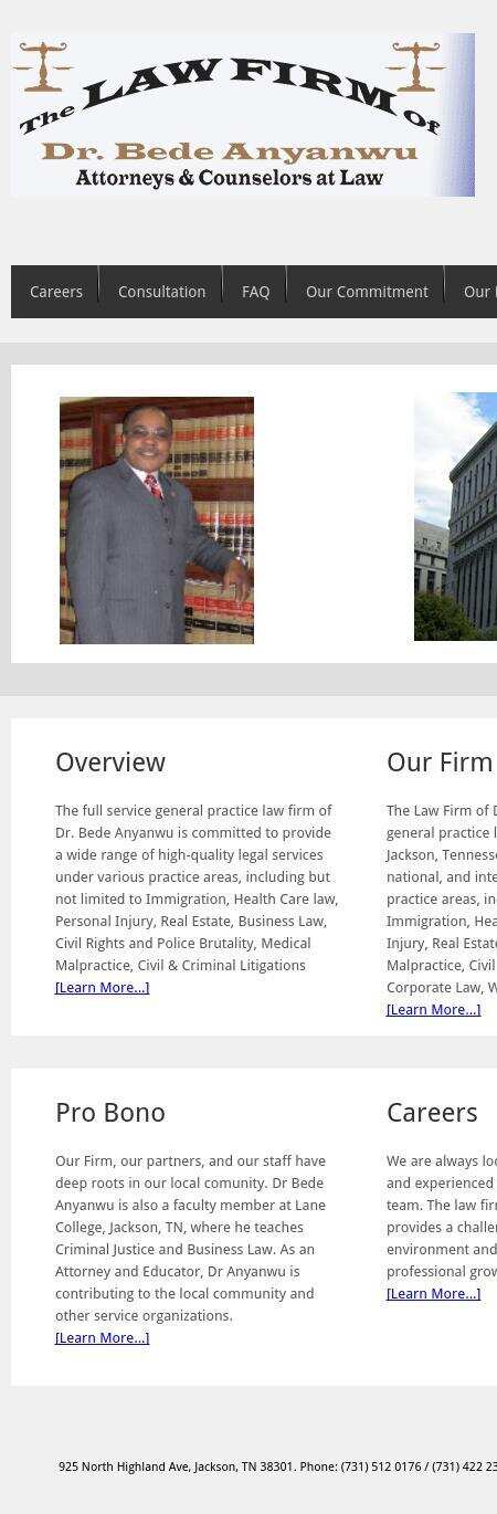 The Law Firm of Dr. Bede Anyanwu - Jackson TN Lawyers