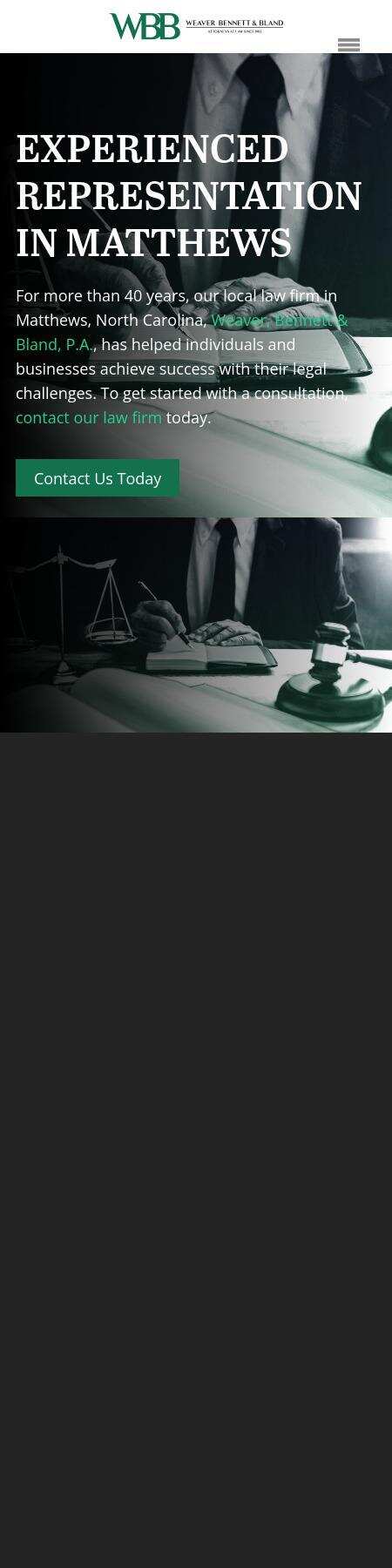 Weaver Bennett & Bland, P.A. - Matthews NC Lawyers