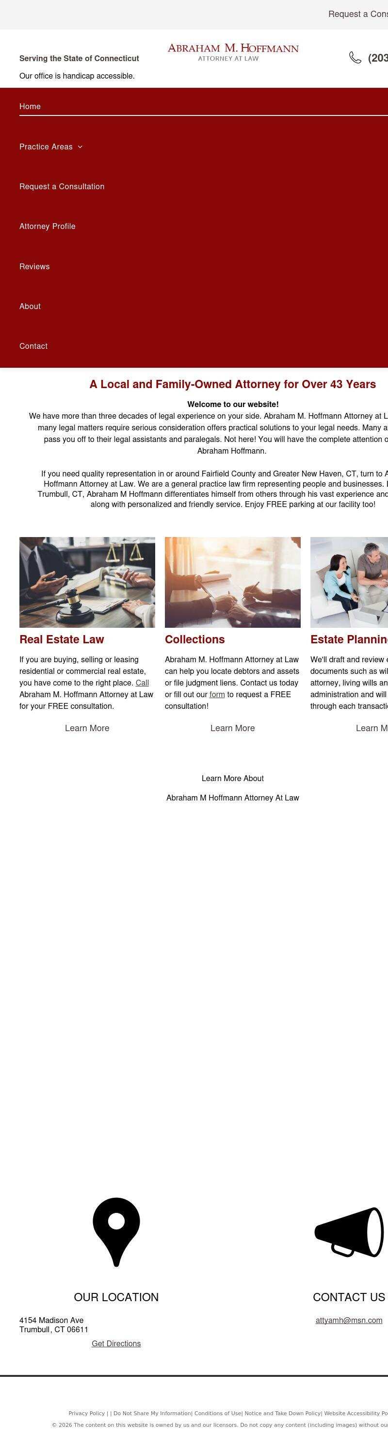 Abraham M. Hoffmann Attorney at Law - Trumbull CT Lawyers