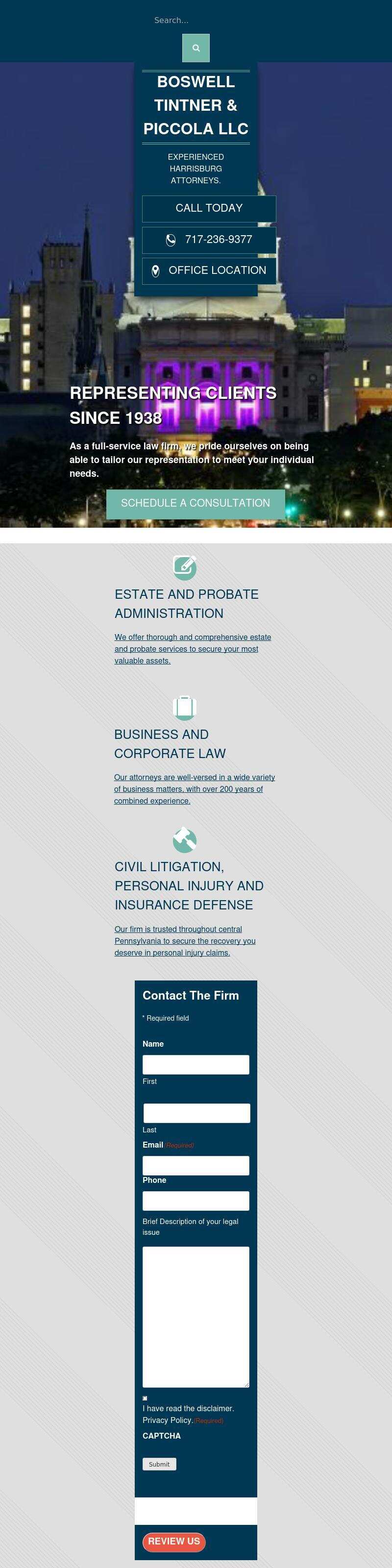 Boswell, Tintner & Piccola - Harrisburg PA Lawyers