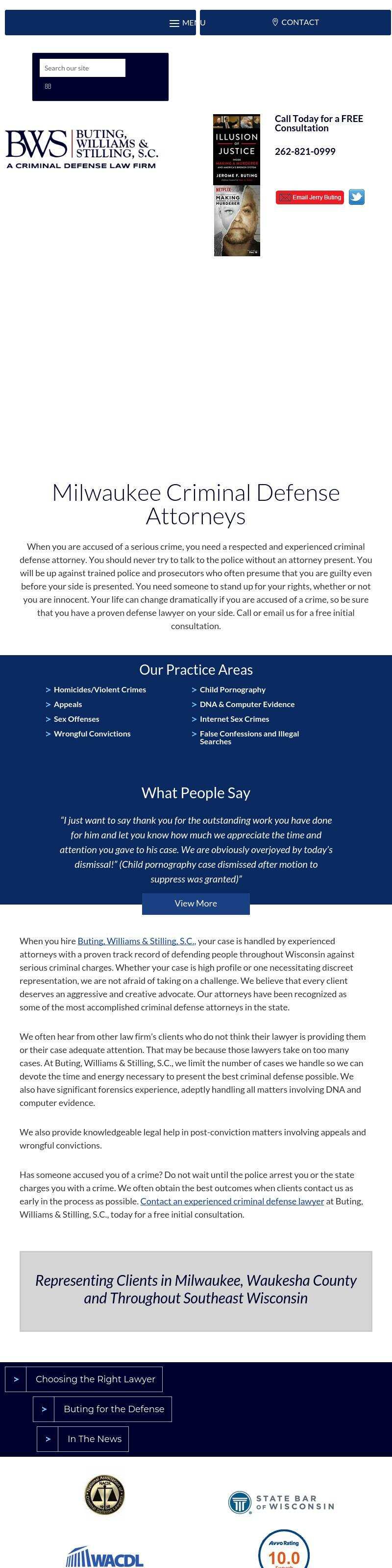Buting, Williams & Stilling, S.C. - Brookfield WI Lawyers