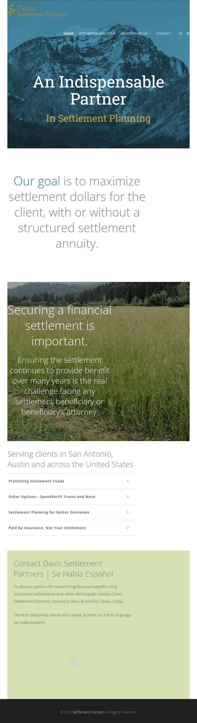 Davis Settlement Partners - New Braunfels TX Lawyers