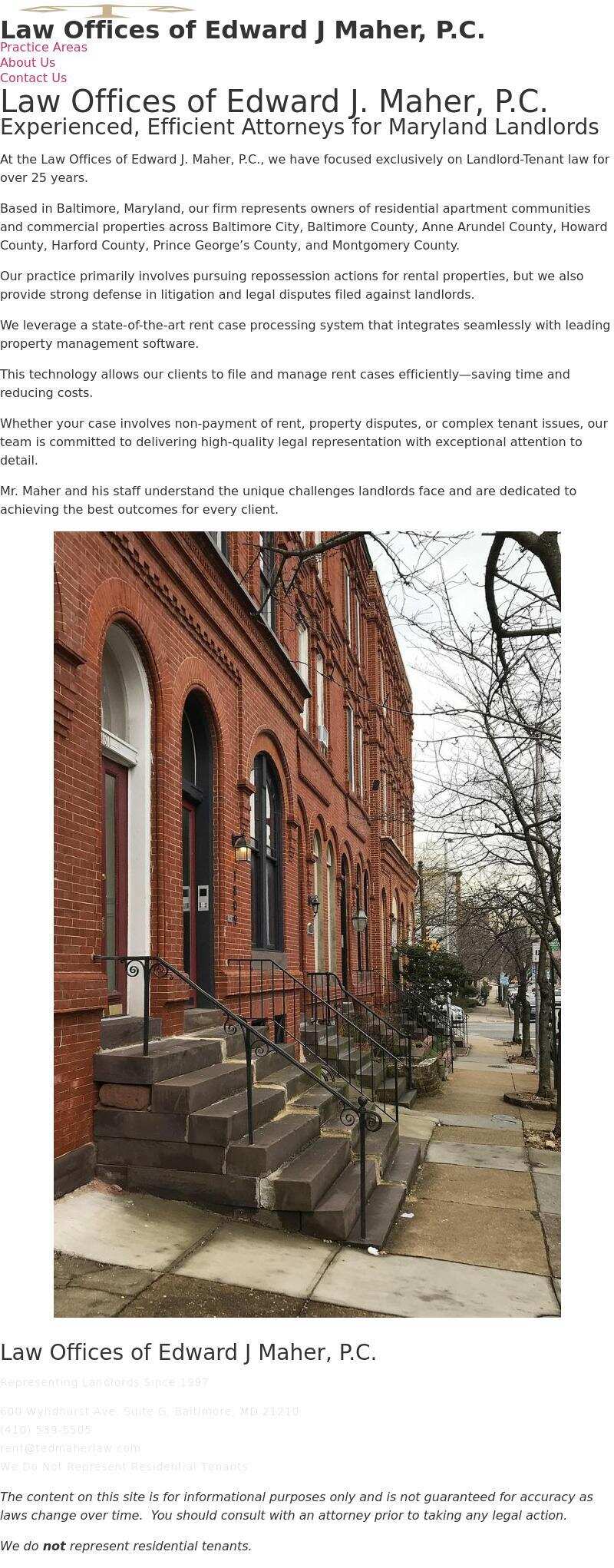 Law Offices of Edward J. Maher, P.C. - Baltimore MD Lawyers