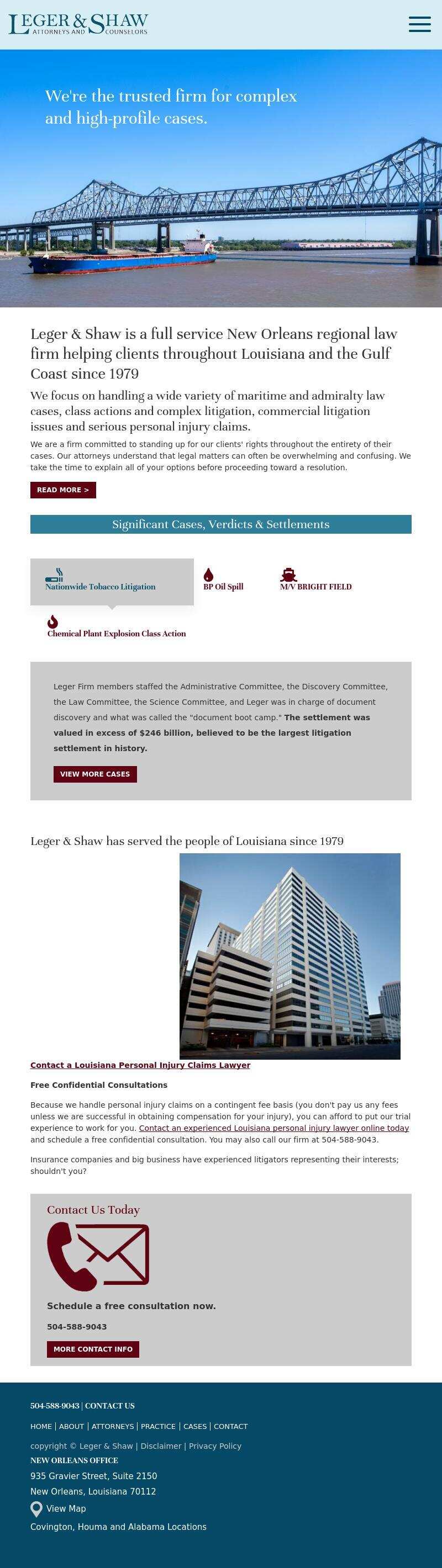 Leger & Shaw - New Orleans LA Lawyers