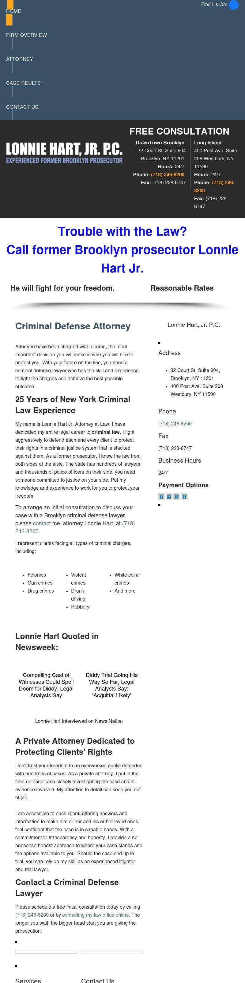 Lonnie Hart, Jr. P.C. - Brooklyn NY Lawyers