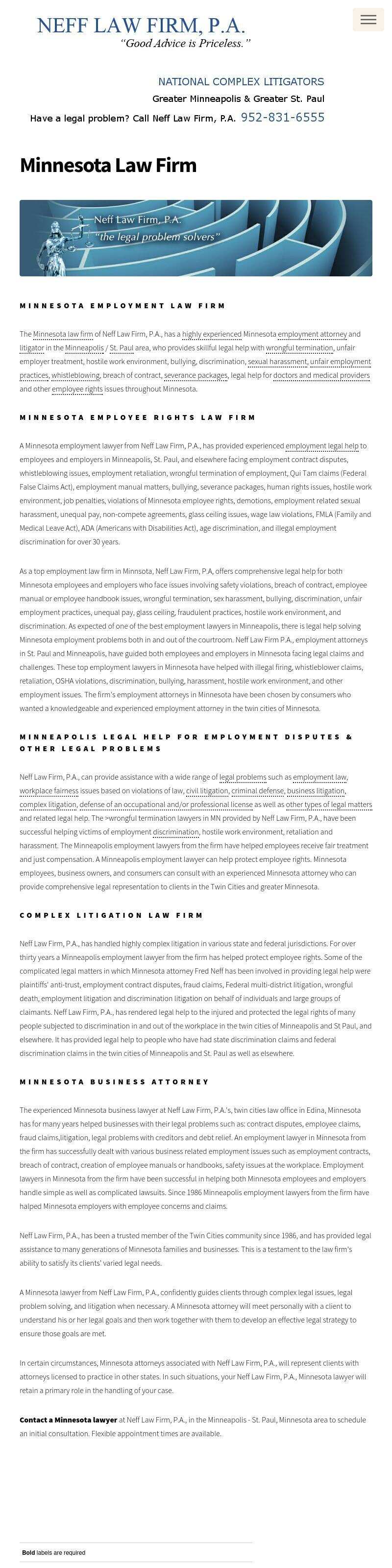 Neff Law Firm, P.A. - Roseville MN Lawyers