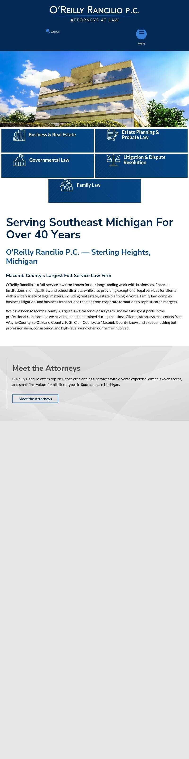 O'Reilly Rancilio P.C. - Sterling Heights MI Lawyers