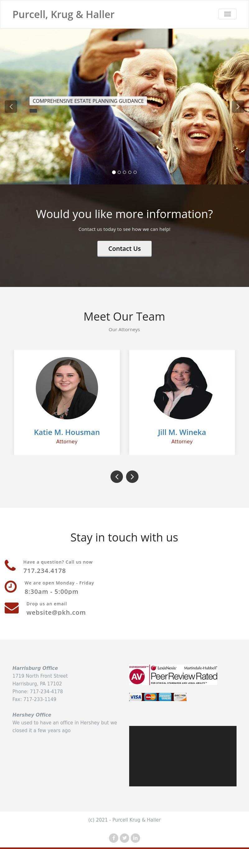 Purcell, Krug & Haller - Harrisburg PA Lawyers