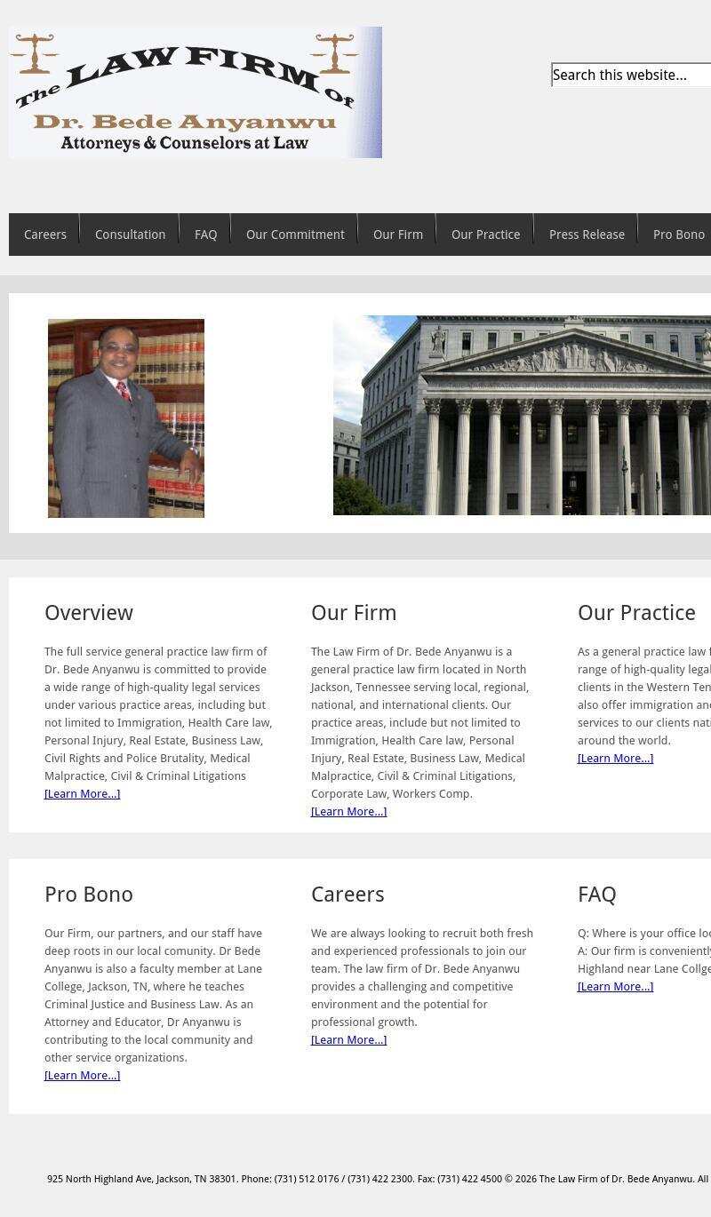 The Law Firm of Dr. Bede Anyanwu - Jackson TN Lawyers